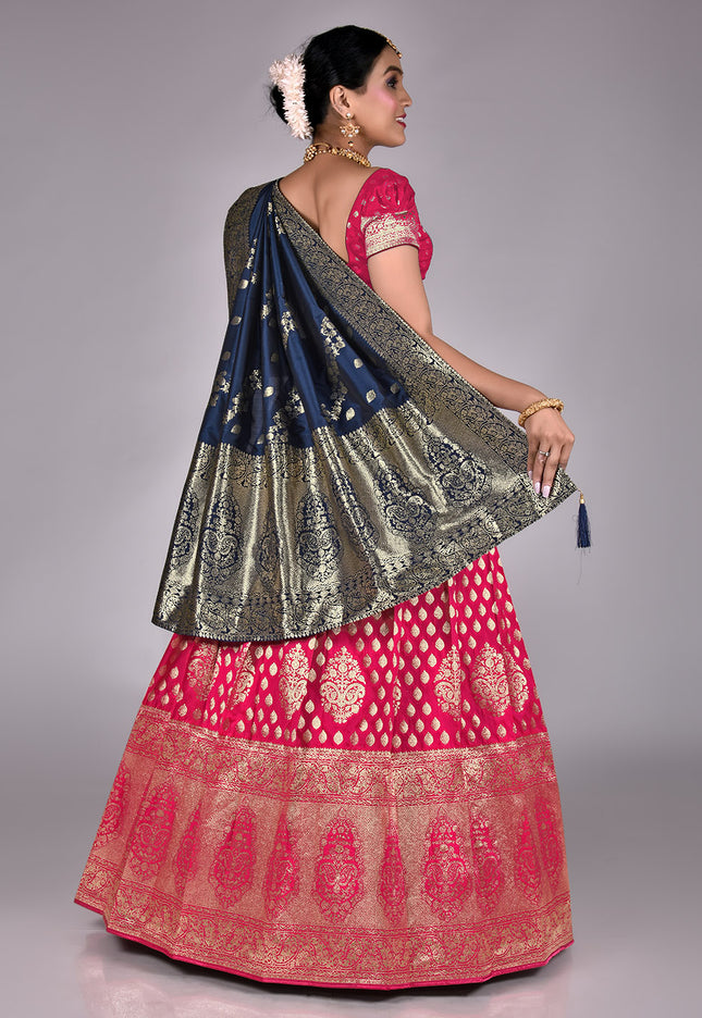 Rani Banarasi Half Saree