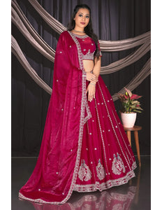 Rani Banarasi Lehenga Choli For Wedding Function