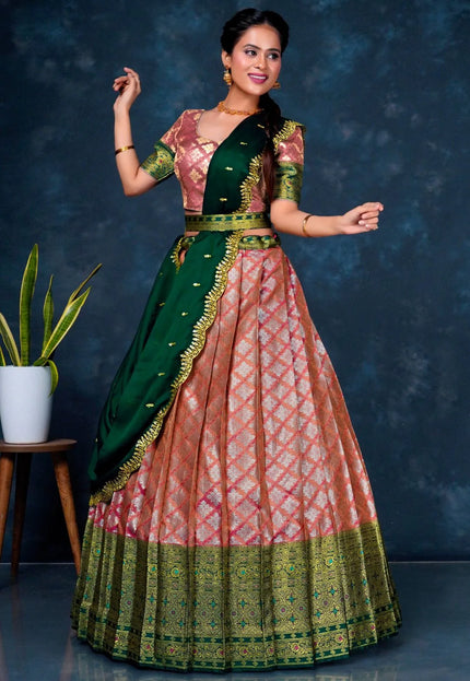 Rani Banarasi Silk Lehenga Choli For Women