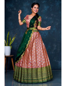 Rani Banarasi Silk Lehenga Choli For Women