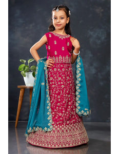 Rani Colour Kids Readymade Lehenga For Girls