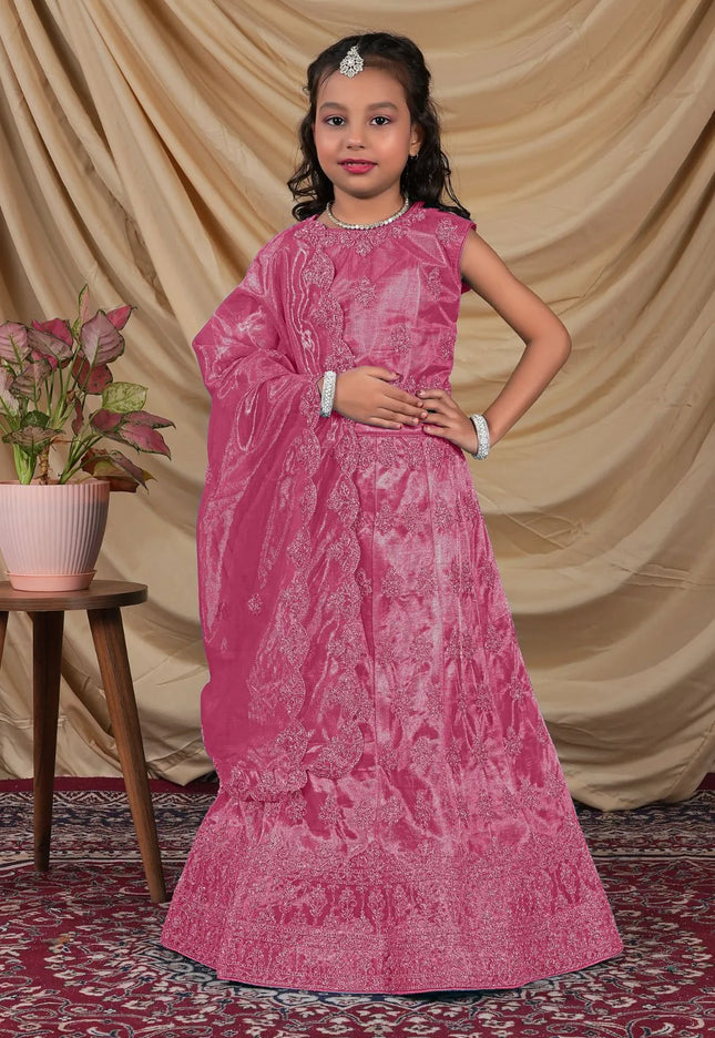 Rani Colour Kids Readymade Lehenga for Girls