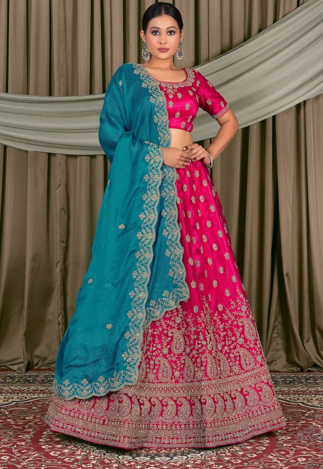 Rani Embroidered Bridesmaid Lehenga Choli In Net