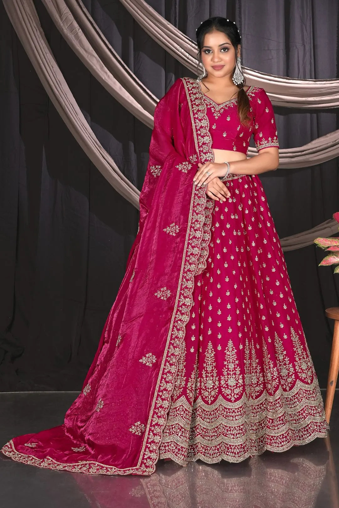 Rani Fendy Semi Stitch Lehenga Choli For Women