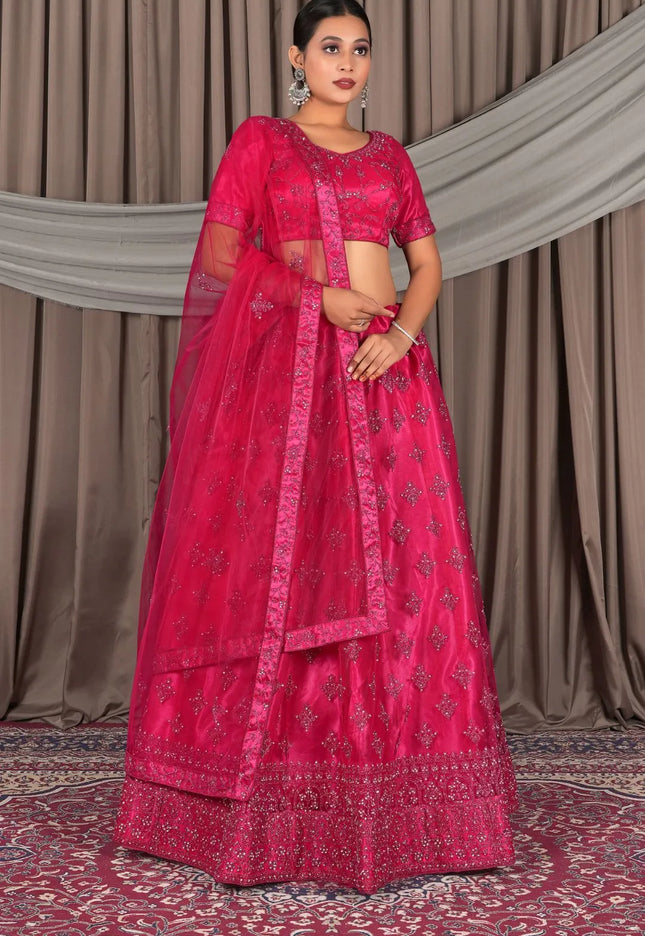 Rani Net Lehenga Designs For Wedding For Women