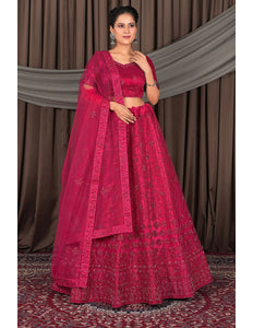 Rani Party wear Heavy designer Net Lehenga Choli