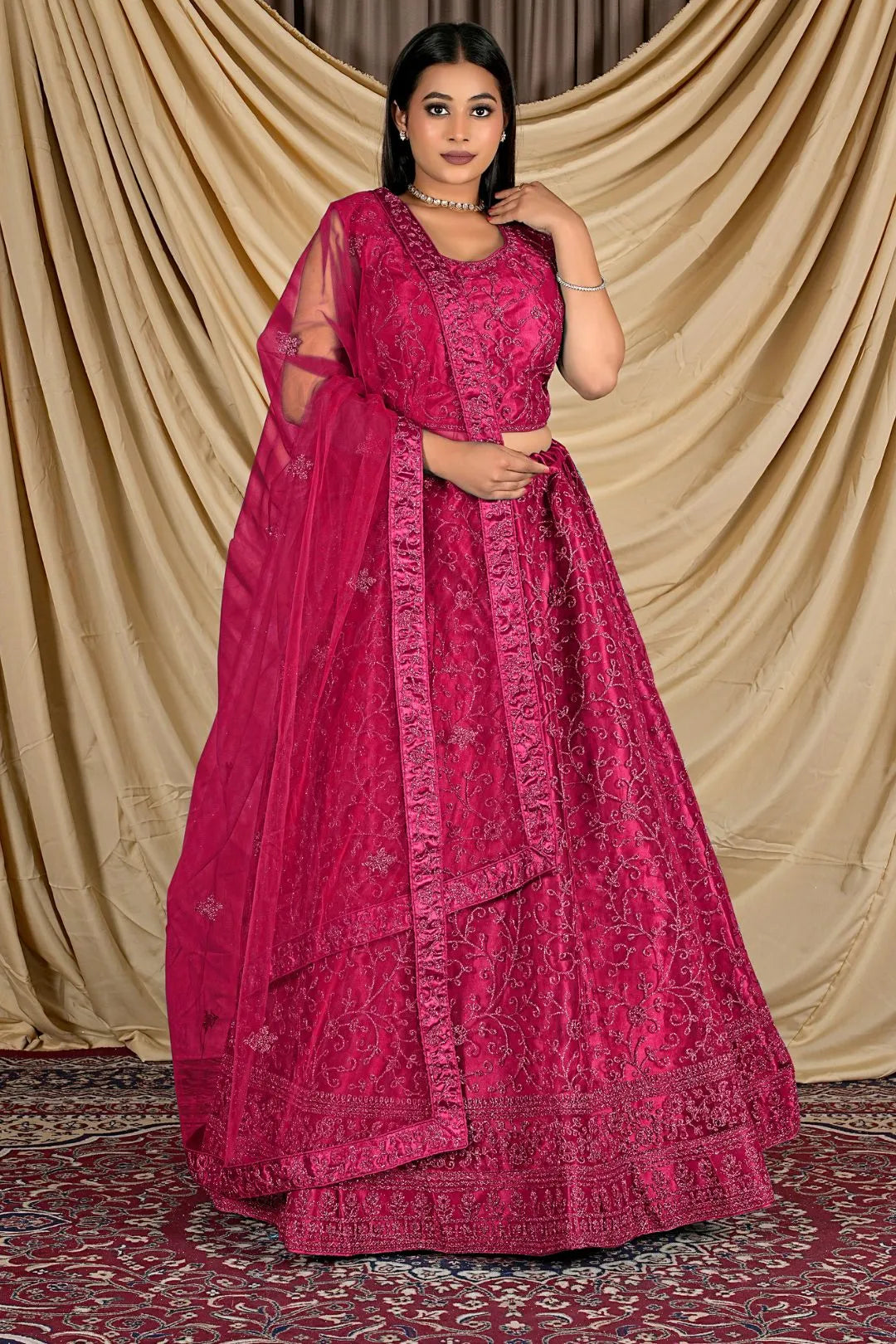 Rani Readymade Net Lehenga Choli For Weddings