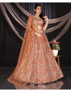 Woman in a traditional embroidered outfit standing