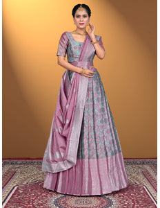 Woman wearing a traditional lehenga choli