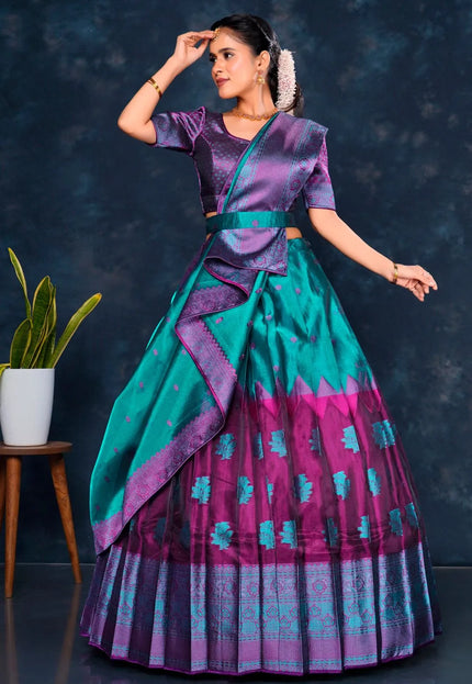 Rama Tissue Silk Designer Lehenga Choli For Women