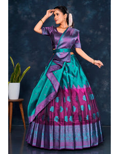 Rama Tissue Silk Designer Lehenga Choli For Women