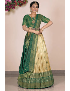 Chiku Traditional Self Jacquard Banarasi Lehenga Choli