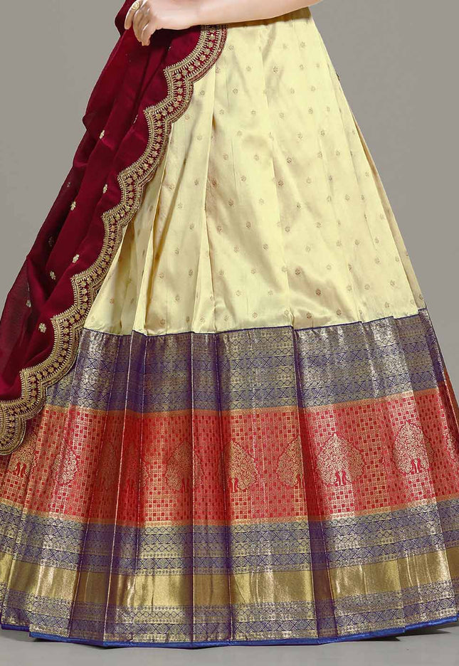 Chiku Banarasi Pattu Lehenga