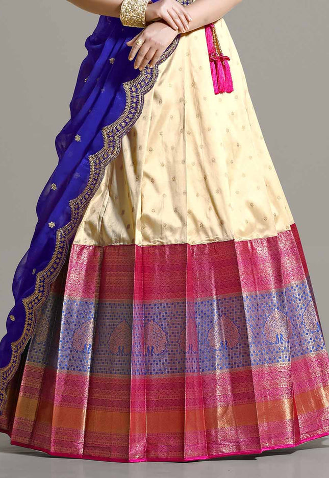 Chiku Banarasi Pattu Lehenga