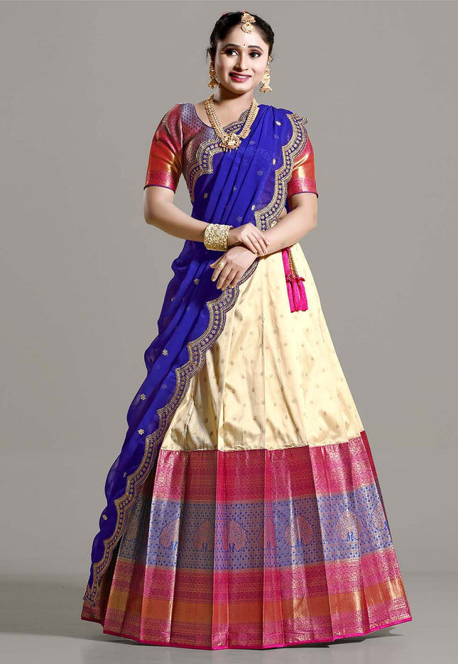Chiku Banarasi Pattu Lehenga