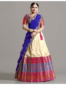 Chiku Banarasi Pattu Lehenga