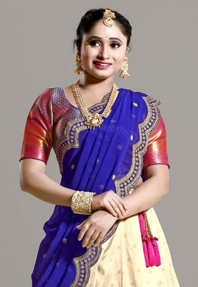 Chiku Banarasi Pattu Lehenga