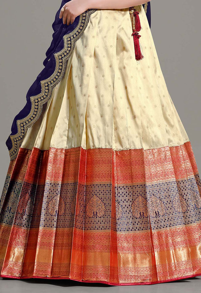 Chiku Banarasi Pattu Lehenga