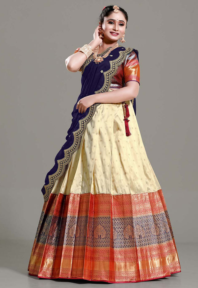 Chiku Banarasi Pattu Lehenga