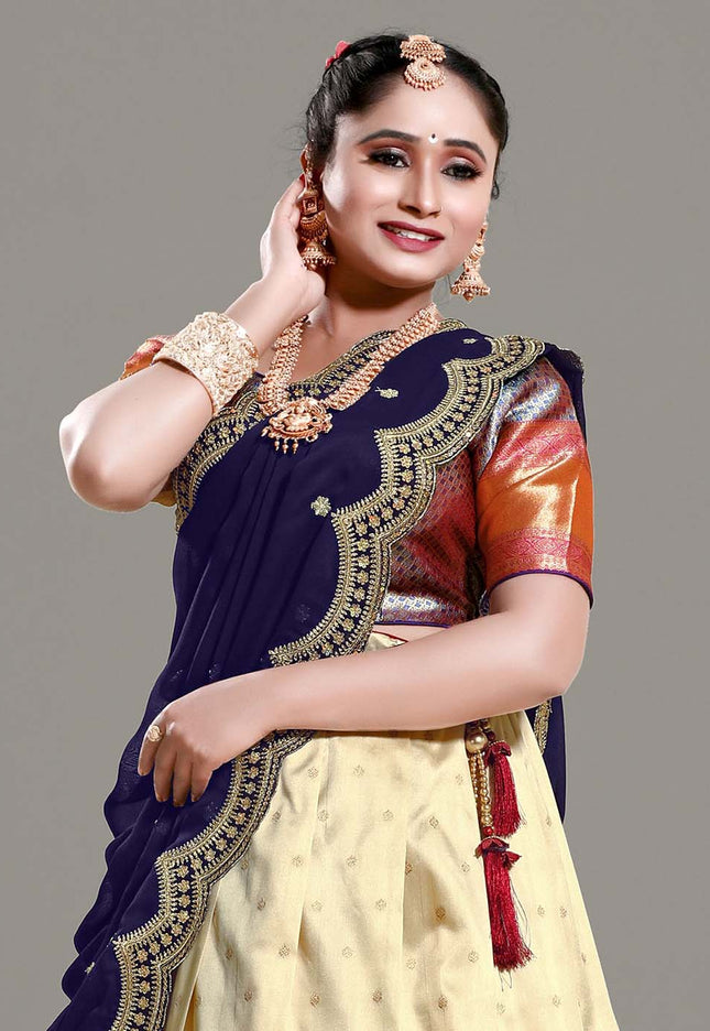 Chiku Banarasi Pattu Lehenga