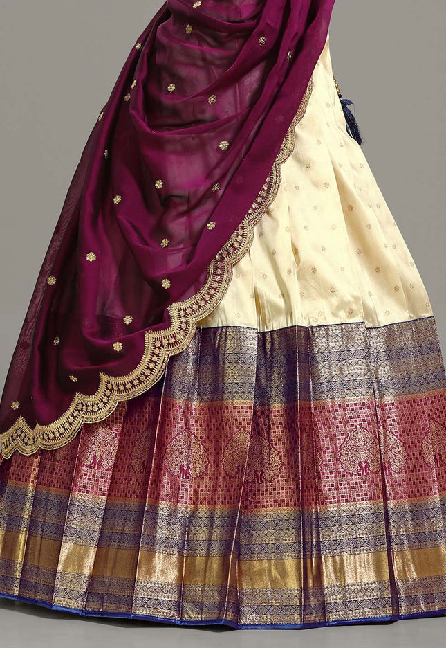 Chiku Banarasi Pattu Lehenga