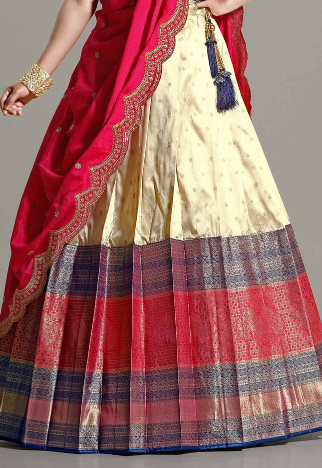 Chiku Banarasi Pattu Lehenga