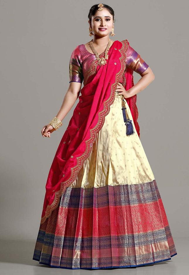 Chiku Banarasi Pattu Lehenga