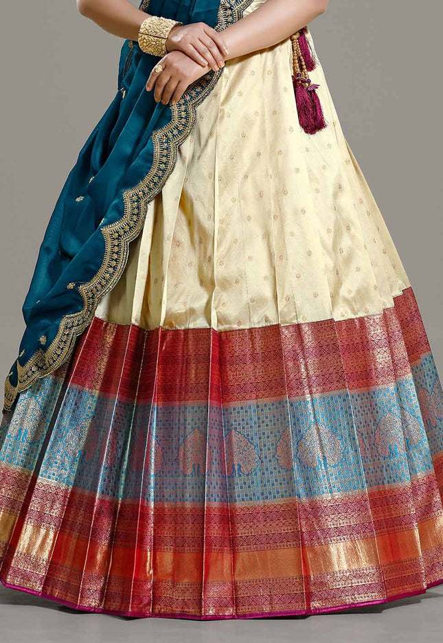 Chiku Banarasi Pattu Lehenga