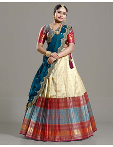 Chiku Banarasi Pattu Lehenga