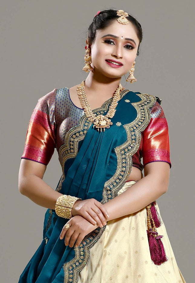 Chiku Banarasi Pattu Lehenga