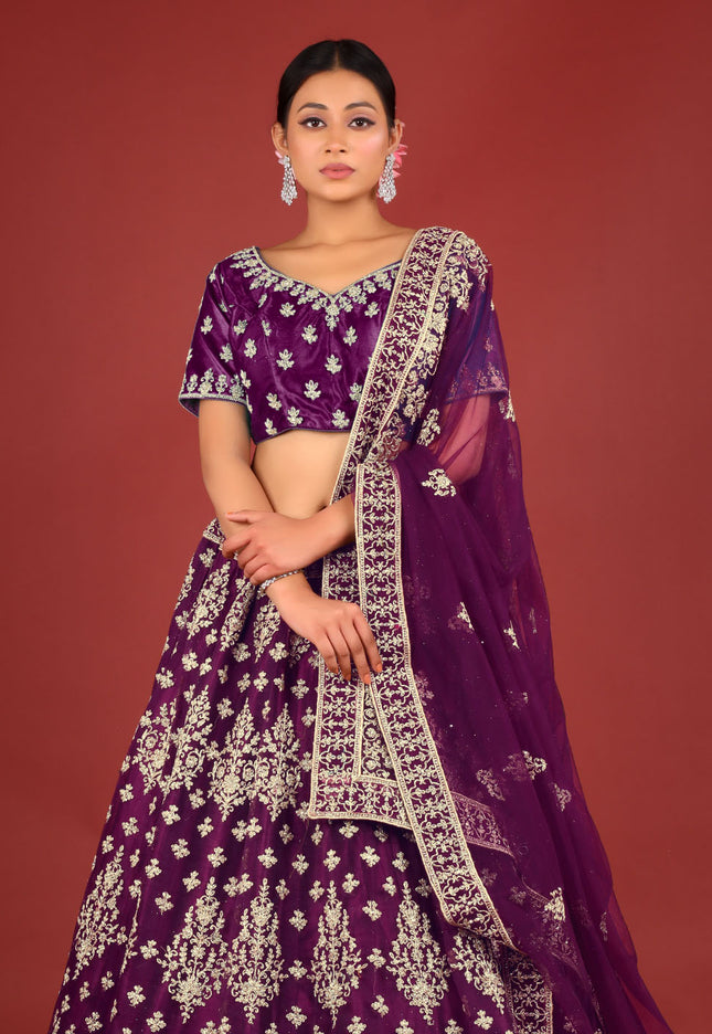 Wine Net Chaniya Choli