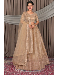 Chiku Designer Net Lehenga Choli For Weddings - Gajiwala
