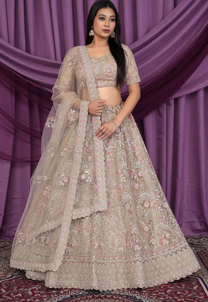 Chiku Latest Heavy Net Lehenga Choli For Women - Gajiwala