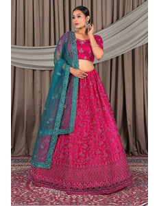 Rani Beautiful Net Lehenga Design For Weddings - Gajiwala